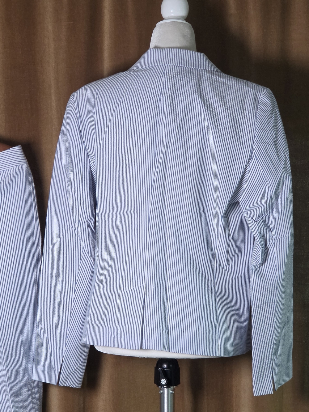 Brooks Brothers NWT Seersucker Suit 14P Blue White Stripe - Picture 10 of 11